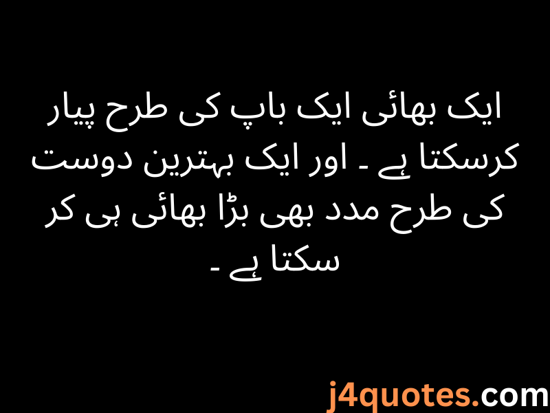 Brother Quotes in Urdu