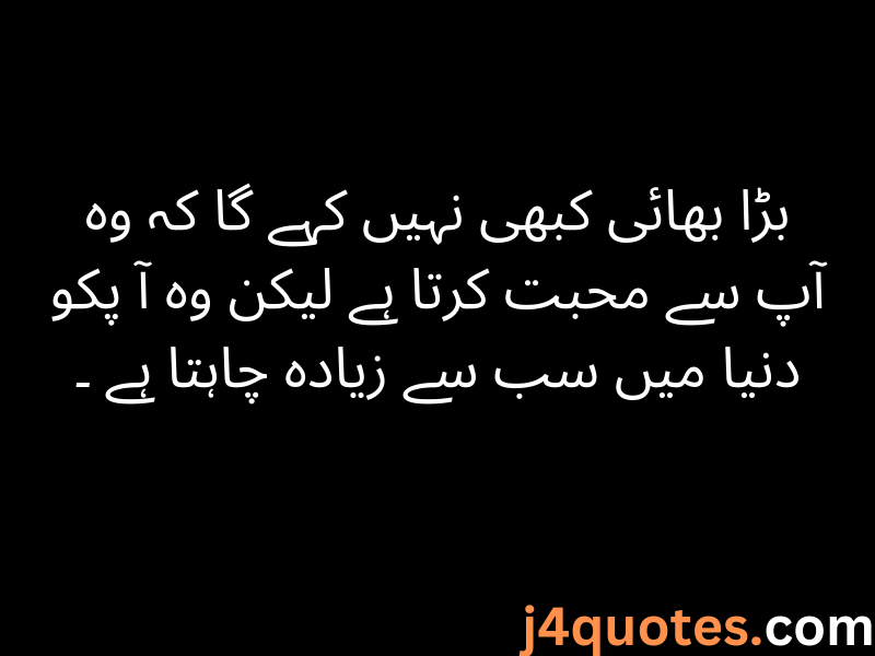 Brother Quotes in Urdu