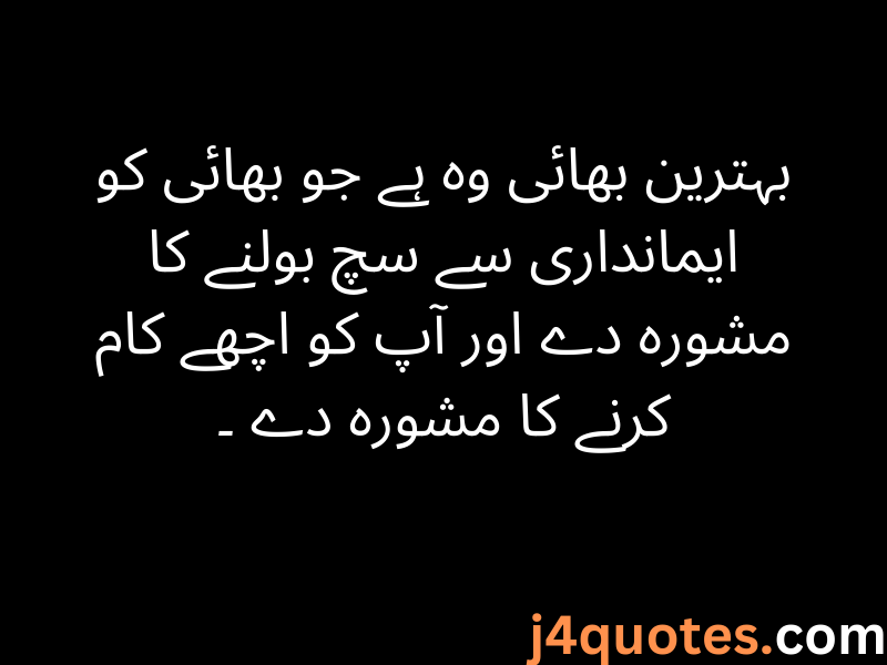 Brother Quotes in Urdu