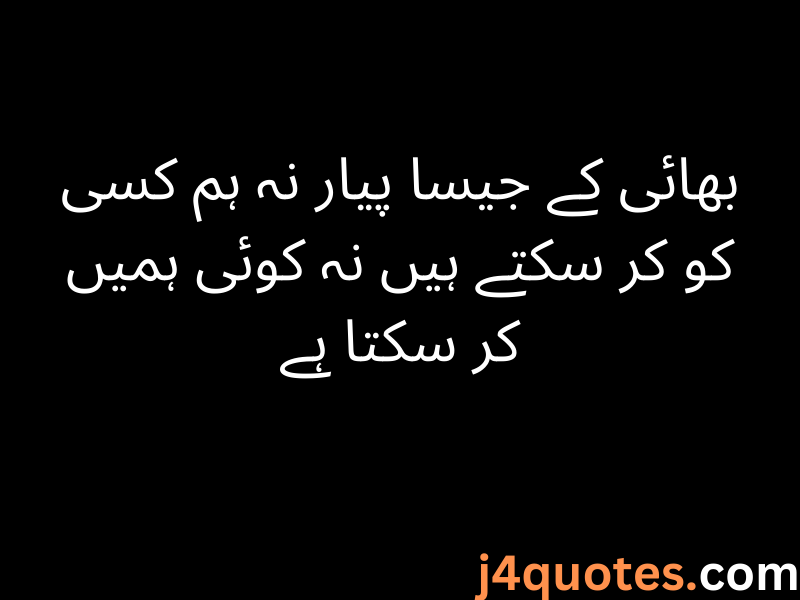 Brother Quotes in Urdu