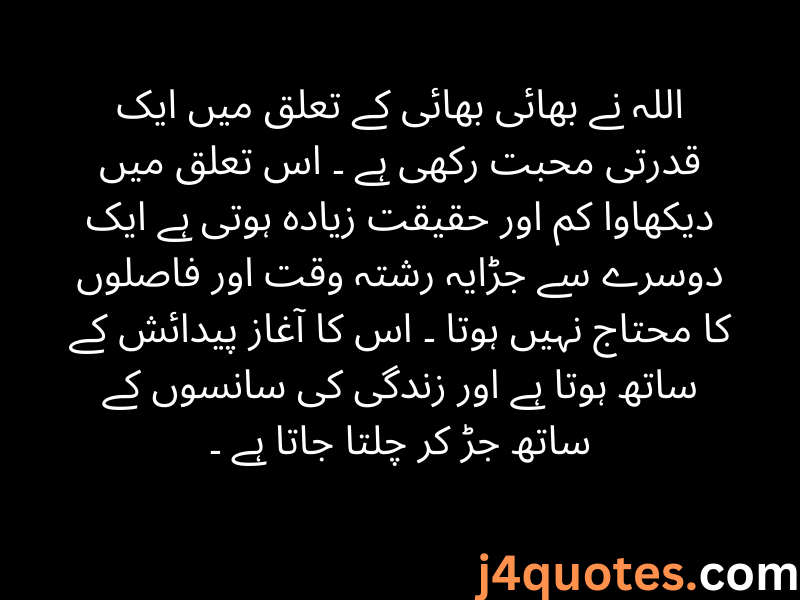 Brother Quotes in Urdu