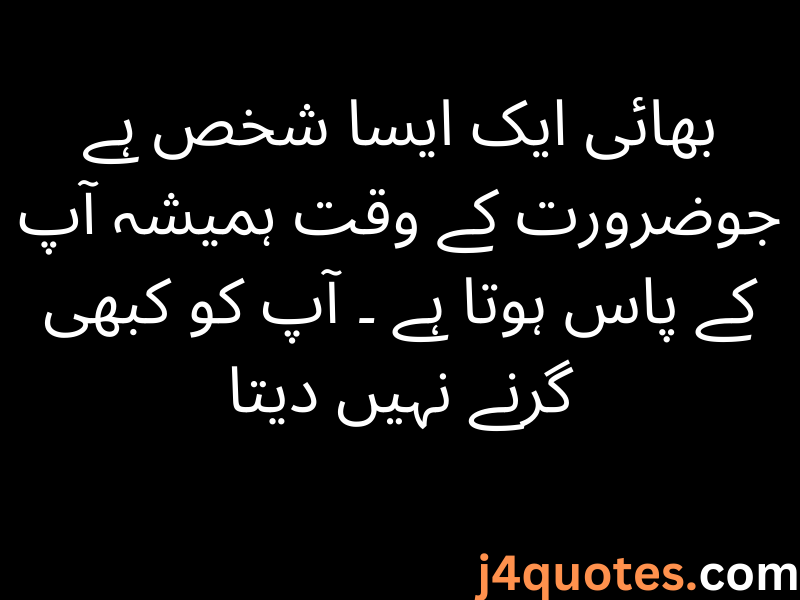 Brother Quotes in Urdu