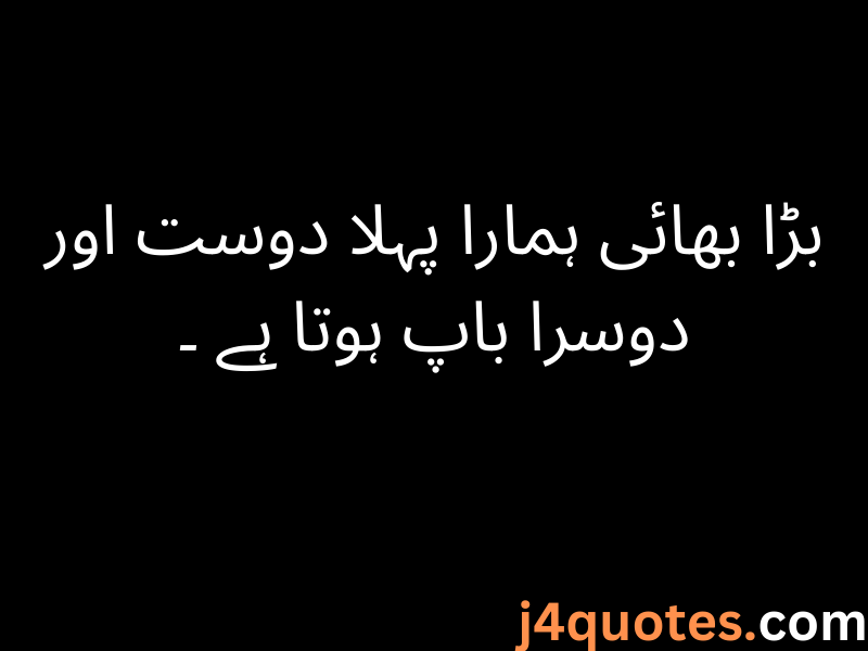 Brother Quotes in Urdu